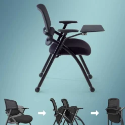 Sedia con ribaltina scrittoio Smart, pieghevole con ruote