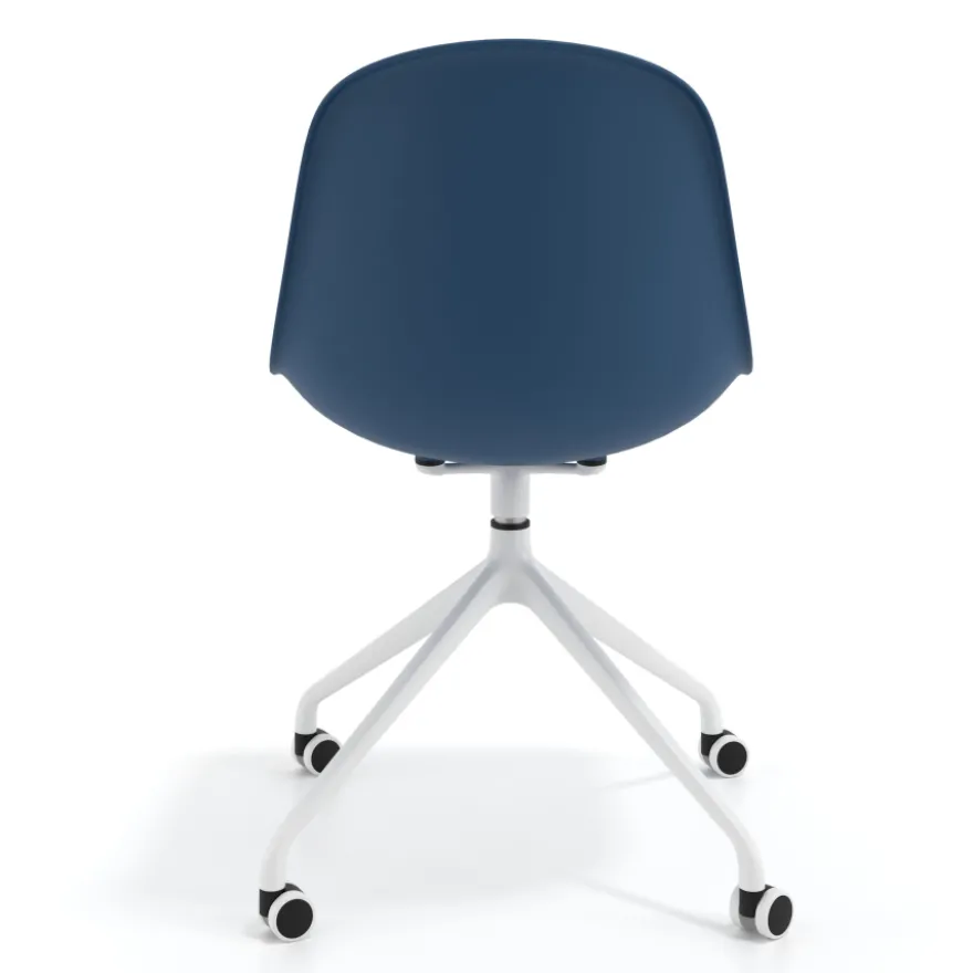 Sedia da riunione Lara con ruote, base in alluminio