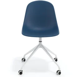Sedia da riunione Lara con ruote, base in alluminio