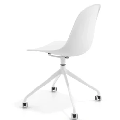 Sedia da riunione Lara con ruote, base in alluminio