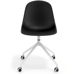 Sedia da riunione Lara con ruote, base in alluminio