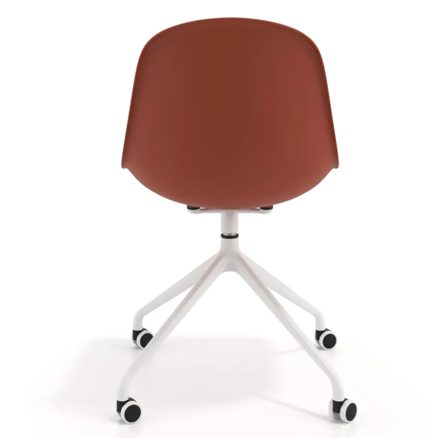 Sedia da riunione Lara con ruote, base in alluminio