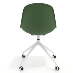 Sedia da riunione Lara con ruote, base in alluminio