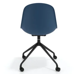 Sedia da riunione Lara con ruote, base in alluminio