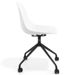 Sedia da riunione Lara con ruote, base in alluminio