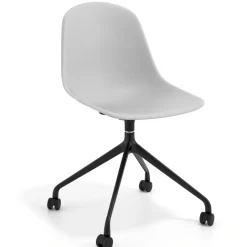 Sedia da riunione Lara con ruote, base in alluminio