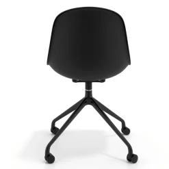 Sedia da riunione Lara con ruote, base in alluminio