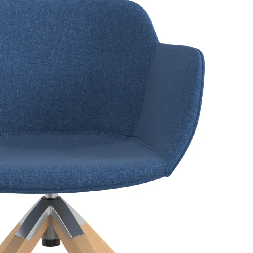 Sedia da Riunione Laure, Gambe in legno, Alta qualità, Imbottita