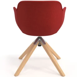 Sedia da Riunione Laure, Gambe in legno, Alta qualità, Imbottita