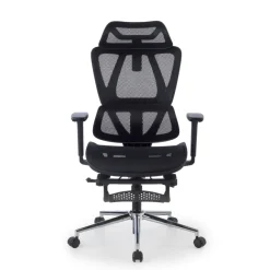 Sedia da scrivania ergonomica Sion con poggiapiedi estraibile