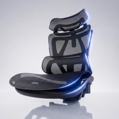 Sedia da scrivania ergonomica Sion con poggiapiedi estraibile