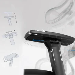 Sedia da scrivania ergonomica Sion con poggiapiedi estraibile