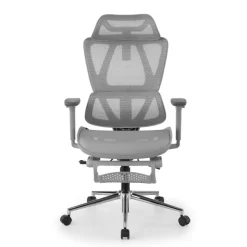 Sedia da scrivania ergonomica Sion con poggiapiedi estraibile