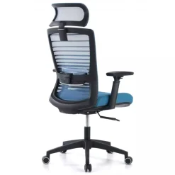 Sedia da Scrivania Tesla, poggiatesta, supporto lombare, rete