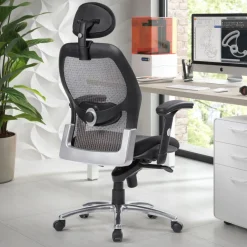 Sedia da Studio Ergonomica Hong Kong braccioli regolabili, poggiatesta