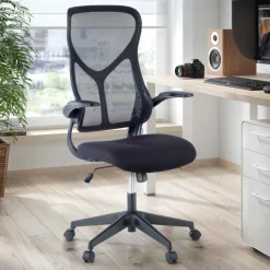 Sedia da studio Raptor, braccioli pieghevoli, schienale ergonomico