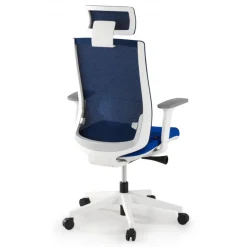 Sedia da Ufficio Boston white, Poggiatesta, Braccioli Regolabili