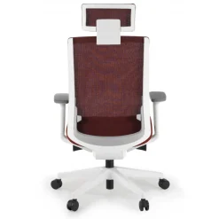 Sedia da Ufficio Boston white, Poggiatesta, Braccioli Regolabili