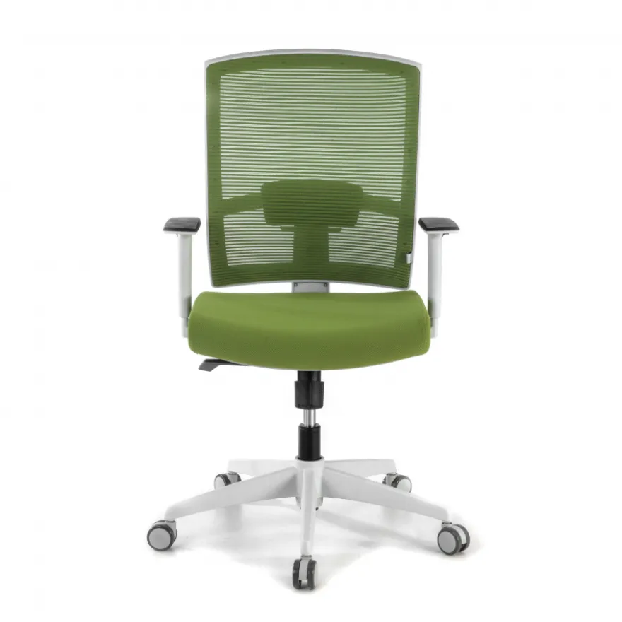 Sedia da ufficio ergonomica Akira white, meccanismo syncro