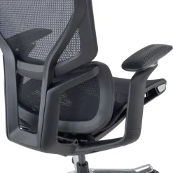 Sedia da Ufficio Ergonomica AeroFit, Alte Prestazioni, Struttura Nera