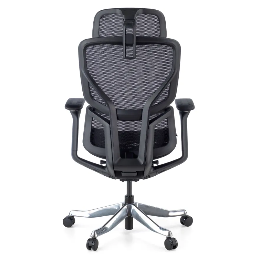Sedia da Ufficio Ergonomica AeroFit, Alte Prestazioni, Struttura Nera