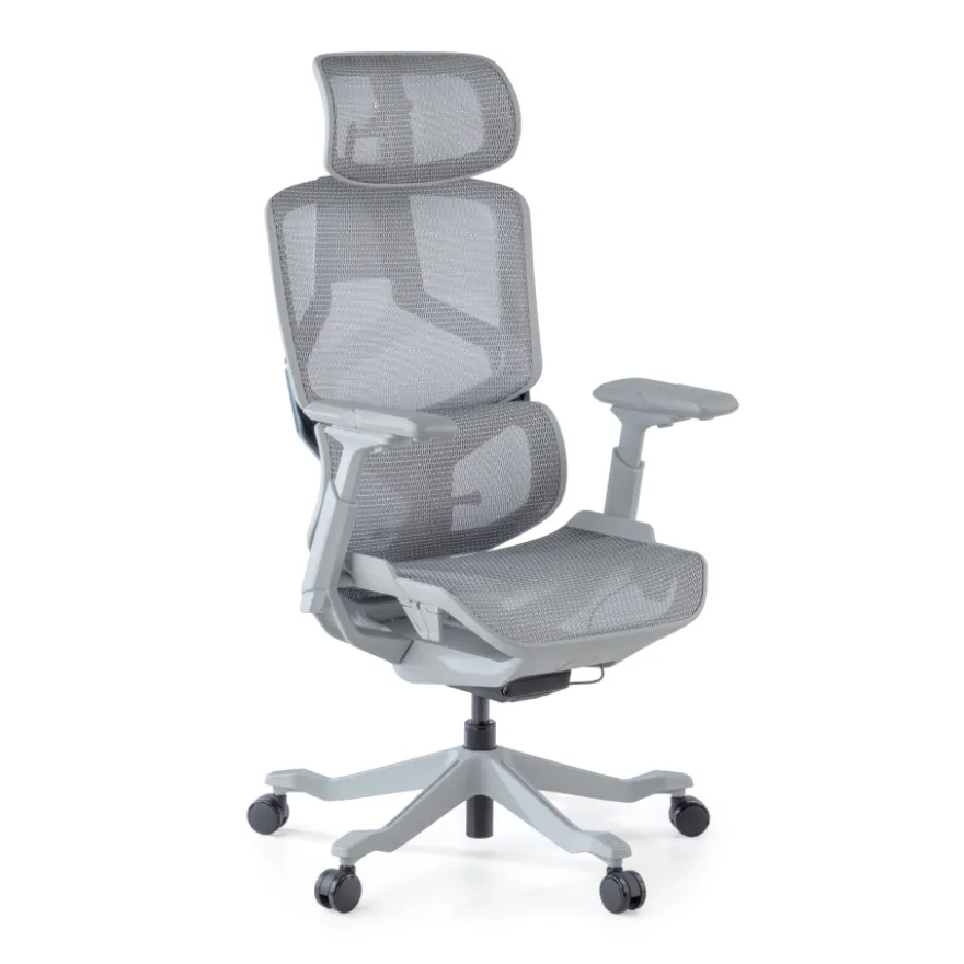 Sedia da ufficio ergonomica AeroMax white con doppio supporto lombare