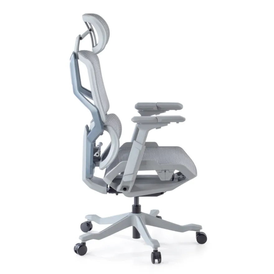Sedia da ufficio ergonomica AeroMax white con doppio supporto lombare