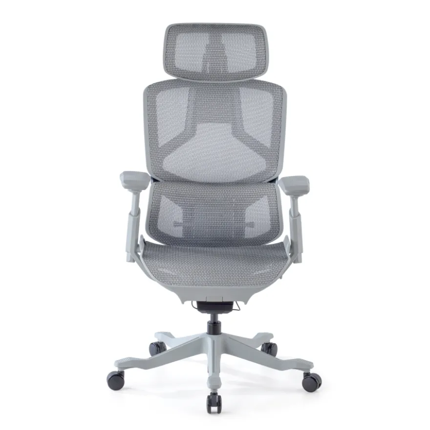 Sedia da ufficio ergonomica AeroMax white con doppio supporto lombare