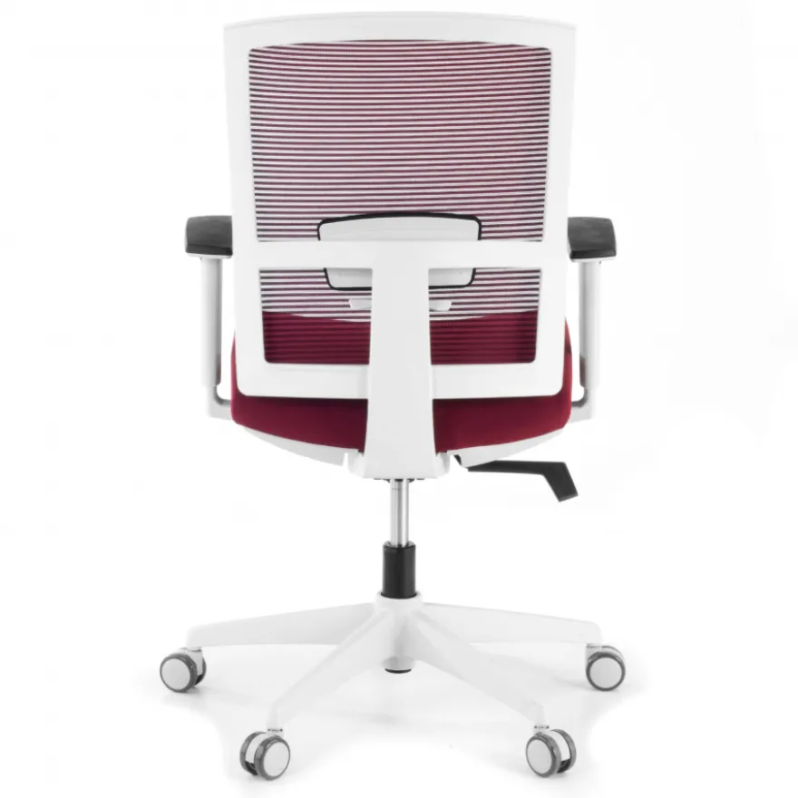 Sedia da ufficio ergonomica Akira white, meccanismo syncro