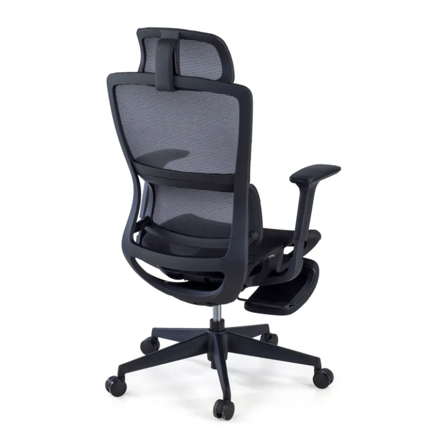 Sedia da ufficio ergonomica con poggiapiedi Balance Pro, Braccioli 3D