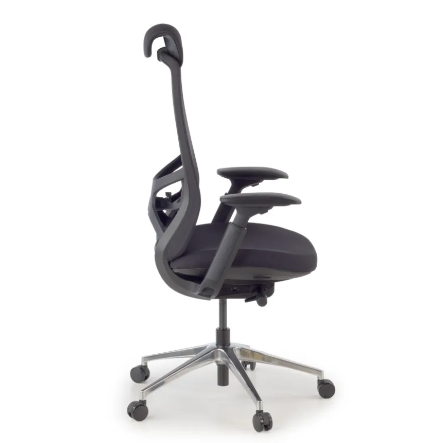 Sedia da ufficio ergonomica Gemini, braccioli 4D e supporto lombare