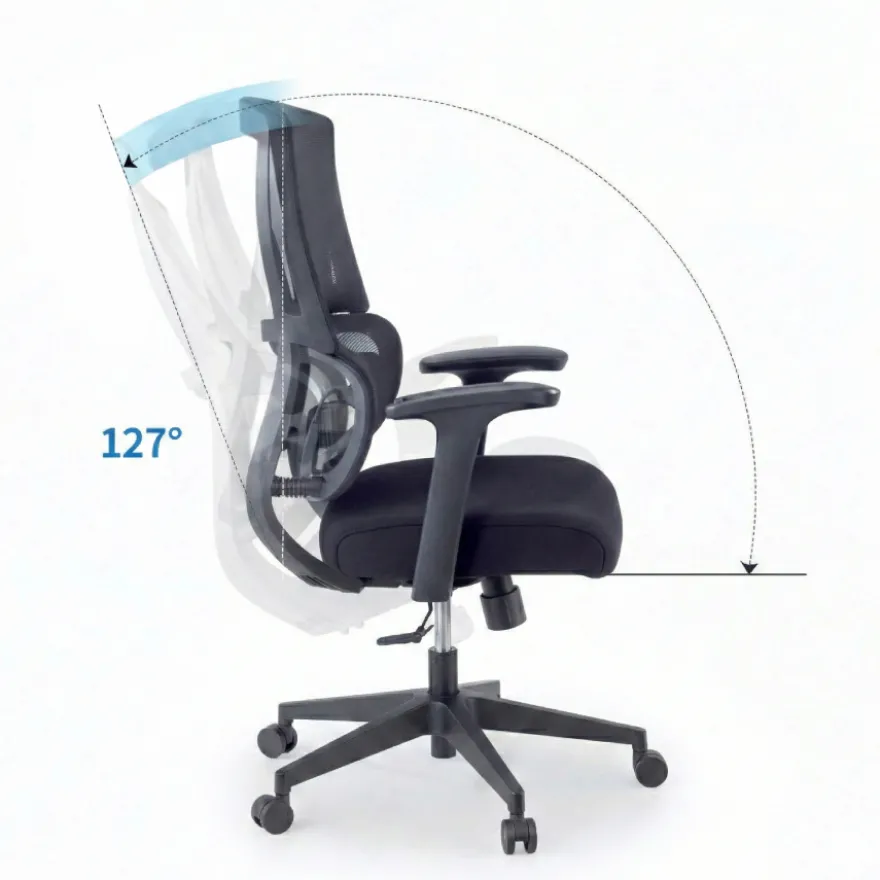 Sedia da Ufficio Ergonomica Orbit con Supporto Lombare, Seduta Imbottita