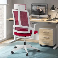 Sedia da Ufficio Ergonomica Team white, Tecnologia e Design