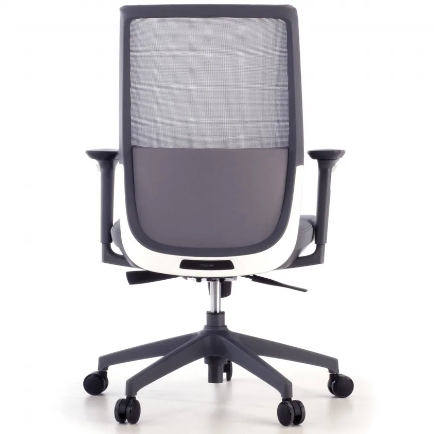 Sedia da ufficio professionale Five, rossa, cuscino lombare, completamente regolabile