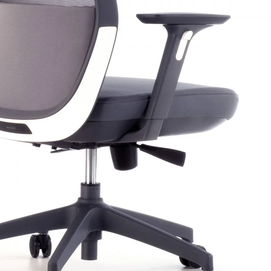 Sedia da ufficio professionale Five, rossa, cuscino lombare, completamente regolabile