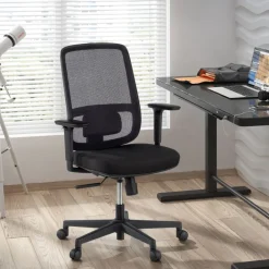 Sedia da ufficio professionale Kaito black, utilizzo di 8 ore