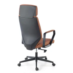 Sedia da ufficio Saranto, schienale alto, rivestimento similpelle
