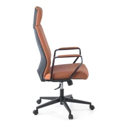 Sedia da ufficio Saranto, schienale alto, rivestimento similpelle