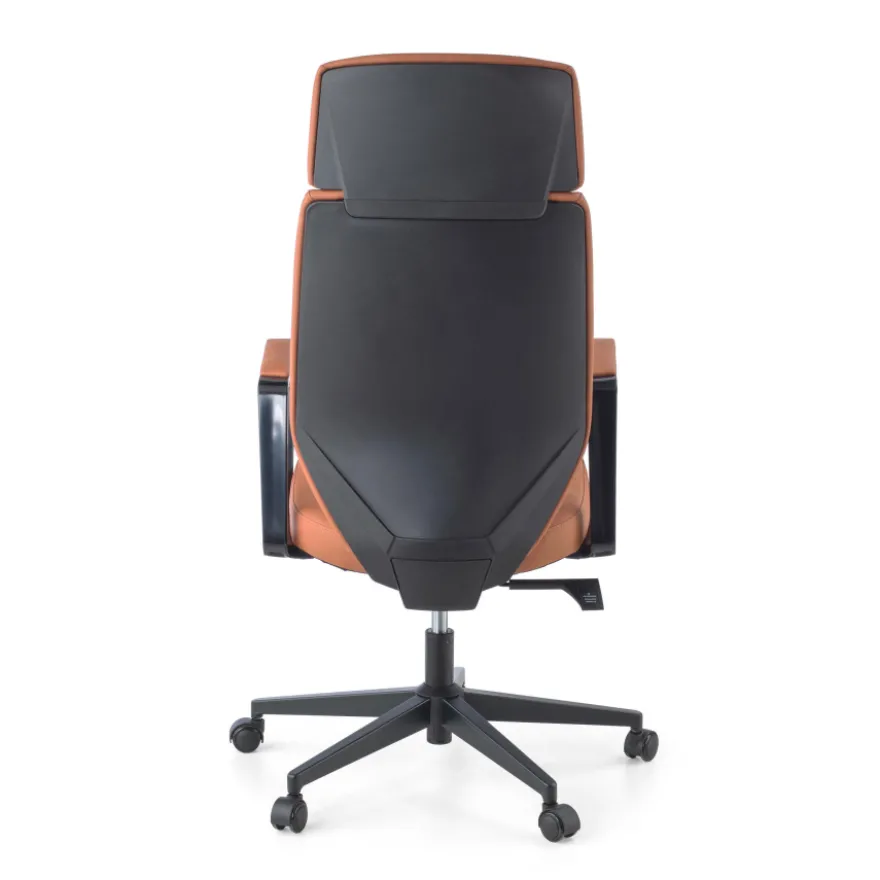 Sedia da ufficio Saranto, schienale alto, rivestimento similpelle