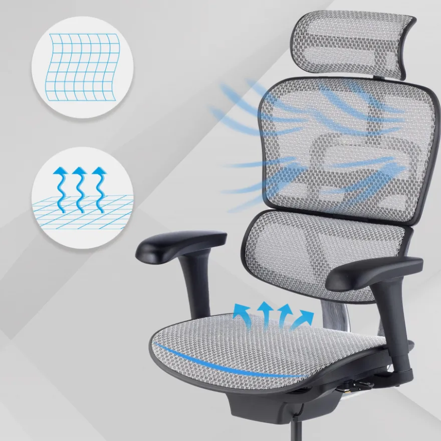 Sedia direzionale ergonomica Ergohuman Edition I, Struttura nera