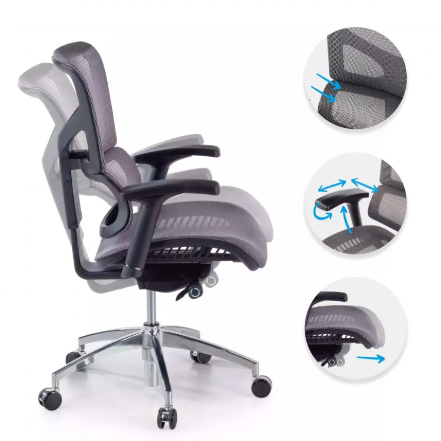 Sedia direzionale ergonomica Next1, braccioli regolabili in 4D