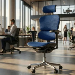Sedia Ergohuman Ultra, sedile e schienale imbottiti, struttura nera