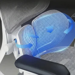 Sedia ergonomica con poggiatesta Erghos One, ortopedica, doppio supporto lombare