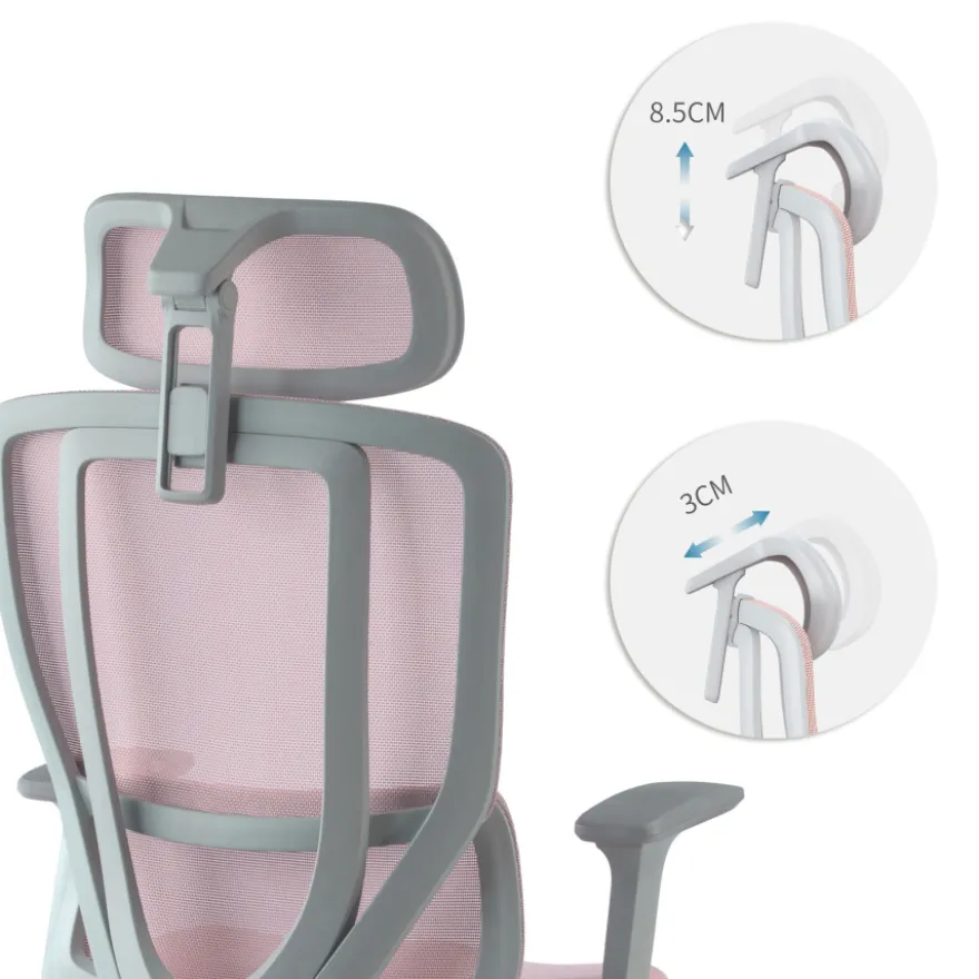 Sedia Ergonomica con poggiatesta AeroFlow white, certificata