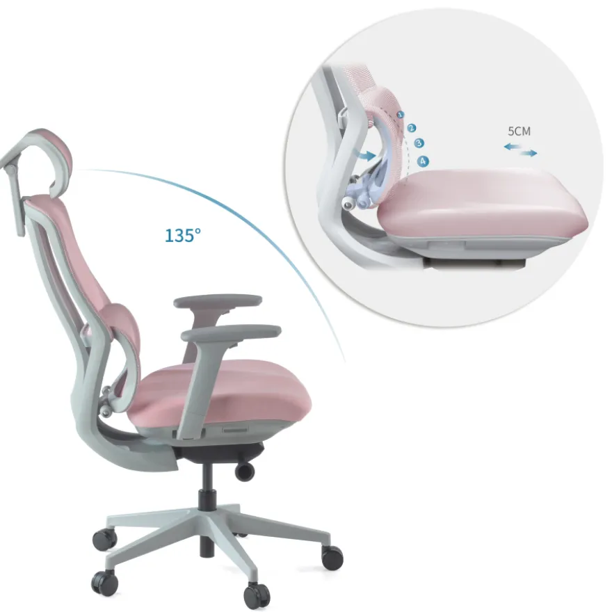 Sedia Ergonomica con poggiatesta AeroFlow white, certificata