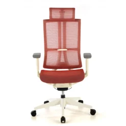 Sedia Ergonomica con poggiatesta Enjoy white, Meccanismo Synchro