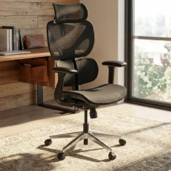 Sedia ergonomica Erghos Air2, braccioli 3D, doppio supporto lombare