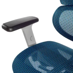 Sedia Ergonomica Ergocity white cuscino lombare, braccioli 3D
