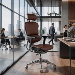 Sedia Ergonomica Ergohuman Elite, pelle naturale
