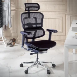 Sedia Ergonomica Ergohuman Elite, seduta imbottita, struttura nera
